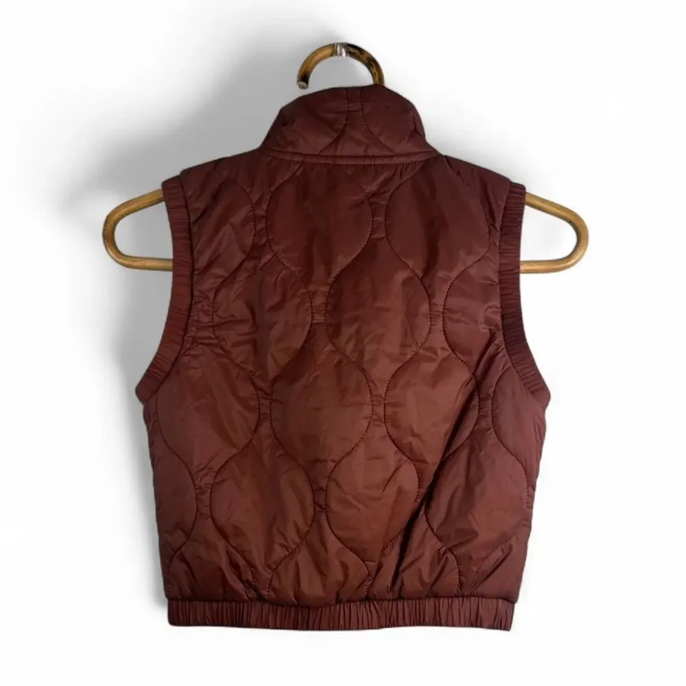 Old Navy Quilted Kids Girls Vest - Brown/Rust size XS